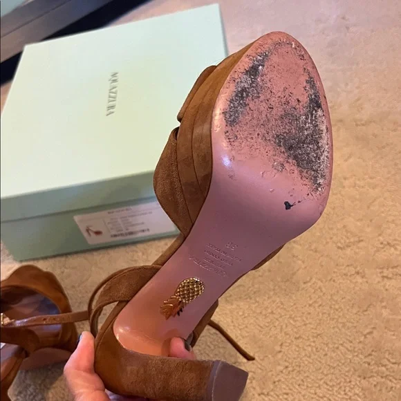 Aquazzura suede platform heels - Picture 3 of 4